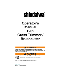 Manual Shindaiwa T262 Grass Trimmer