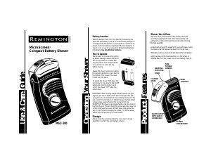 Mode d’emploi Remington MSC100 MicroScreen Compact Rasoir électrique