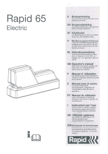 Manuale Rapid 65 Electric Cucitrice