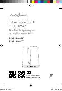Mode d’emploi Nedis FSPB15100BK Chargeur portable