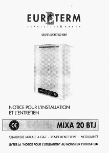 Mode d’emploi Euroterm MIXA 20 BTJ Chaudière à gaz