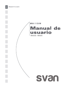 Manual de uso Svan SVL5111 Lavadora