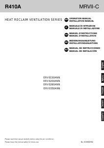 Mode d’emploi Haier ERV0150ANN Climatiseur