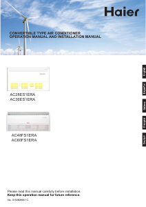 Mode d’emploi Haier AC36ES1ERA+1U36HS1ERA Climatiseur