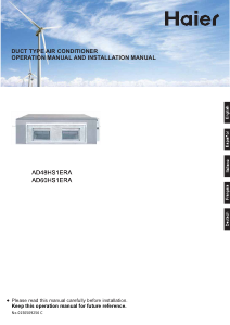Mode d’emploi Haier AD60HS1ERA+1U60IS1ERA Climatiseur