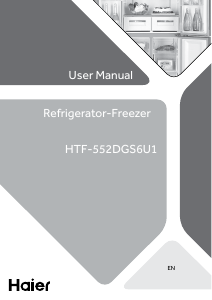 Handleiding Haier HTF-552DGS6U1 Koel-vries combinatie