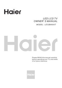 Handleiding Haier LE32B8500T LED televisie
