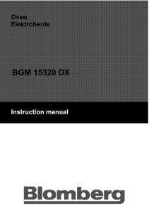 Handleiding Blomberg BGM 15320 DX Fornuis