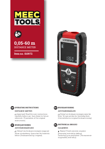 Bruksanvisning Meec Tools 010-972 Laseravståndsmätare