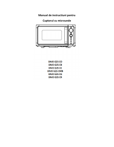 Manual Candy DIVO G25CG Cuptor cu microunde