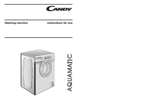 Manual Candy AQUA 100F-80 Washing Machine