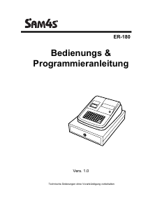 Bedienungsanleitung SAM4s ER-180 Registrierkasse