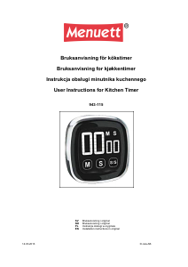 Bruksanvisning Menuett 943-115 Kökstimer