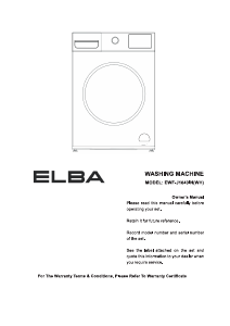 Handleiding Elba EWF-J1040IN(WH) Wasmachine