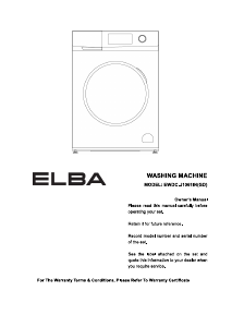 Handleiding Elba EWDC-J1061IN(GD) Was-droog combinatie