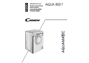 Manuál Candy AQUA 800T-45 Pračka