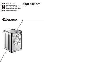 Manual Candy CBD 116-37SME Máquina de lavar roupa