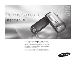 Manual Samsung VP-MX10P Camcorder