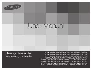 Manual Samsung SMX-F53BP Camcorder