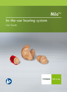 Handleiding Phonak Milo Plus ITE Hoortoestel