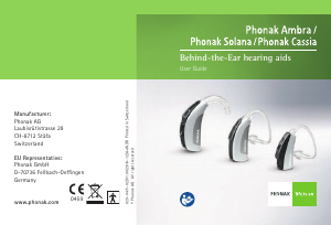 Handleiding Phonak Solana BTE Hoortoestel