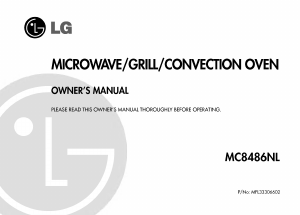 Bruksanvisning LG MC8486NL Mikrovågsugn