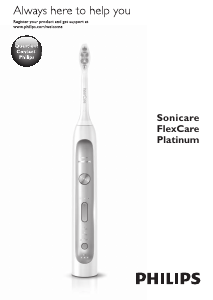 Manual Philips HX9112 Sonicare FlexCare Platinum Escova de dentes elétrica