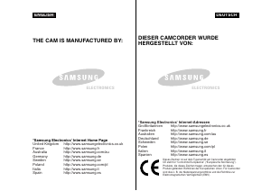 Bedienungsanleitung Samsung VP-M110BMEM Camcorder