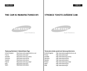 Manuál Samsung VP-M110SMEM Videokamera