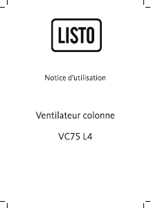 Mode d’emploi Listo VC75 L4 Ventilateur