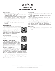 Manual Orvis Battenkill Disc 3/4 Fishing Reel