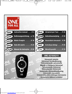 Instrukcja One For All URC 6210 Pilot telewizyjny