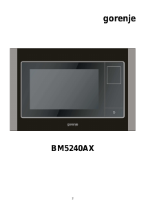Manual Gorenje BM5240AX Micro-onda