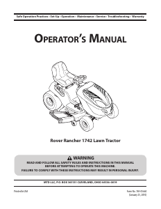 Manual Rover Rancher 1742 Lawn Mower