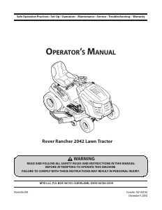 Manual Rover Rancher 2042 Lawn Mower