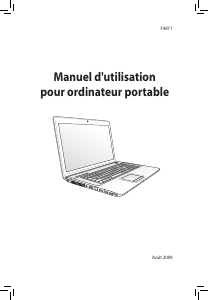 Mode d’emploi Asus N71Vn Ordinateur portable