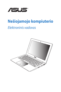 Vadovas Asus X201E Nešiojamasis kompiuteris