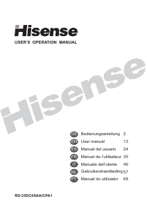 Manual de uso Hisense RT351D4AW1 Frigorífico combinado
