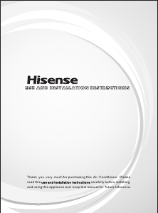 Manual Hisense ADT26UX4RBL4 Ar condicionado
