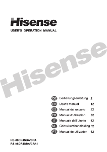 Manual Hisense RR55D4AW1 Frigorífico