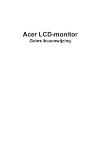 Handleiding Acer VG272U LCD monitor