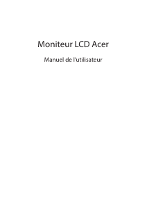 Mode d’emploi Acer EB321HQA Moniteur LCD