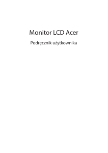 Instrukcja Acer EB321HQUC Monitor LCD