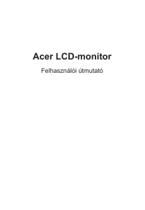 Használati útmutató Acer XZ322QU LCD-monitor