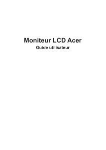 Mode d’emploi Acer CP3271KP Moniteur LCD