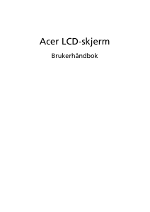 Bruksanvisning Acer ED320QRP LCD-skjerm