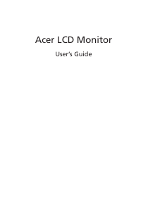 Handleiding Acer XZ272 LCD monitor