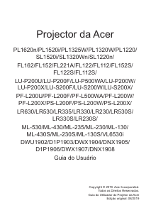 Manual Acer PL1220 Projetor