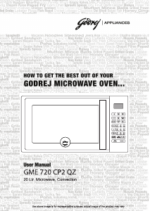 Bruksanvisning Godrej GME 720 CP2 QZ Mikrovågsugn