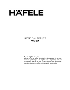 Handleiding Häfele 538.91.530 Wasmachine